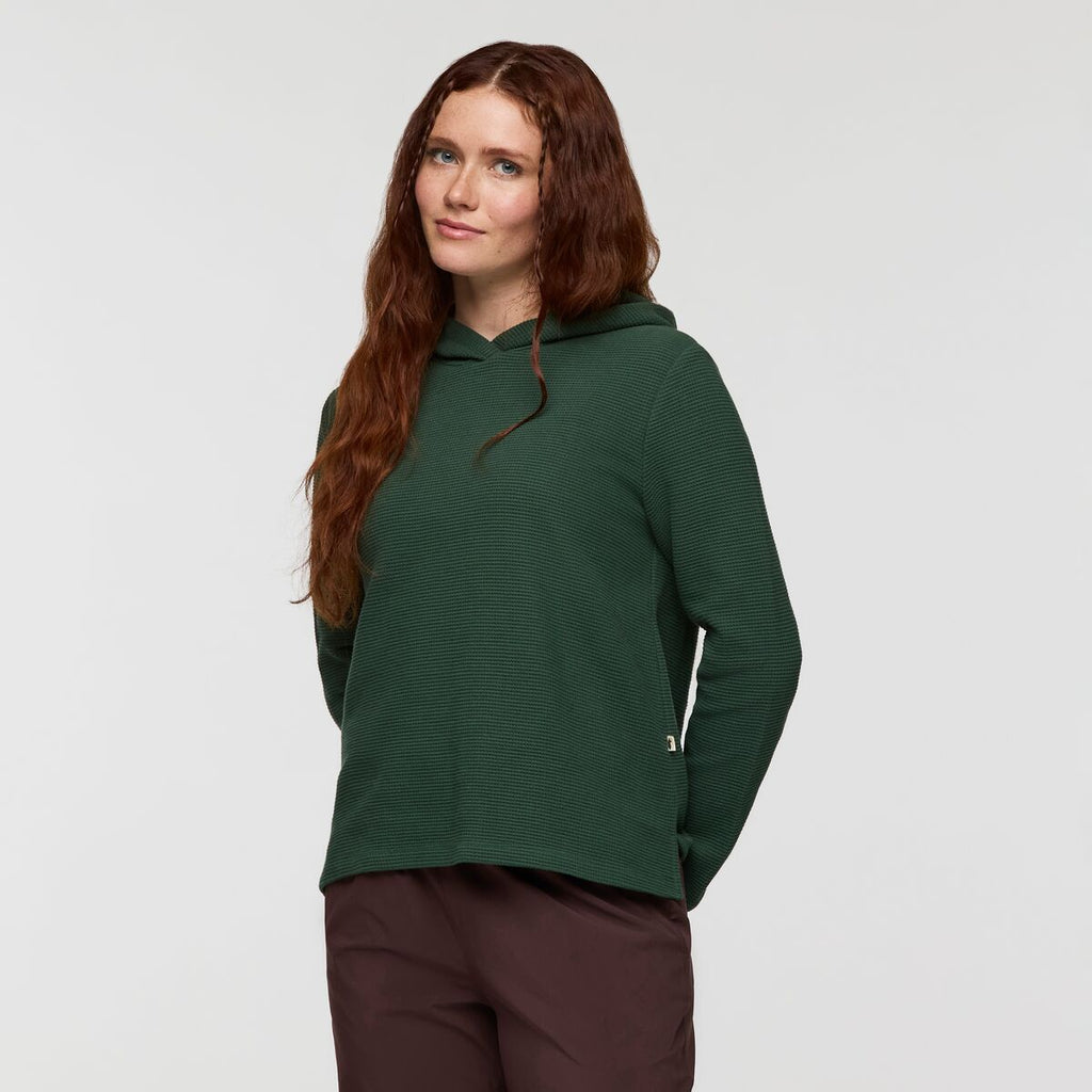 Atajo Long-Sleeve Waffle Hoodie - Women s - Casual Outdoor Style