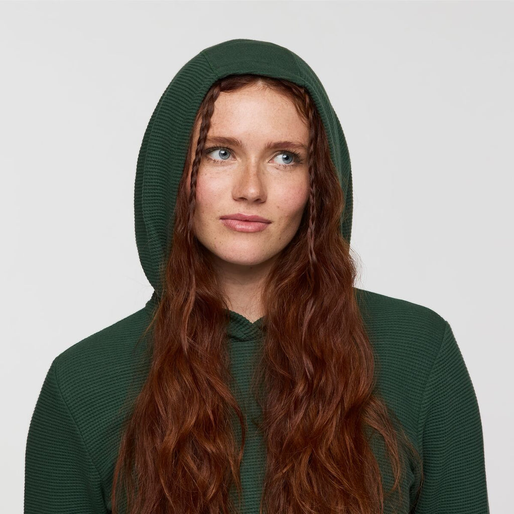 Atajo Long-Sleeve Waffle Hoodie - Women s - Casual Outdoor Style