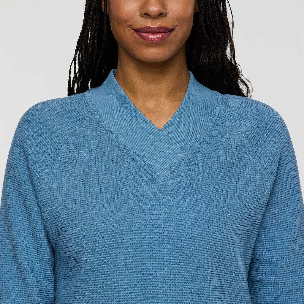 Atajo Long-Sleeve Waffle V-Neck - Women s - Soft Adventure Layer