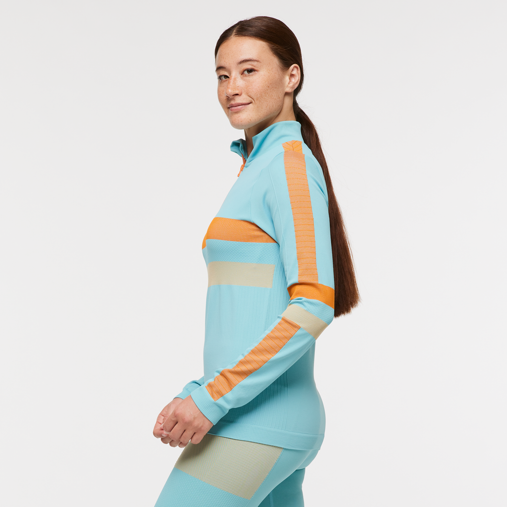 Debajo Seamless Baselayer Quarter-Zip - Women s - Soft Adventure Layer