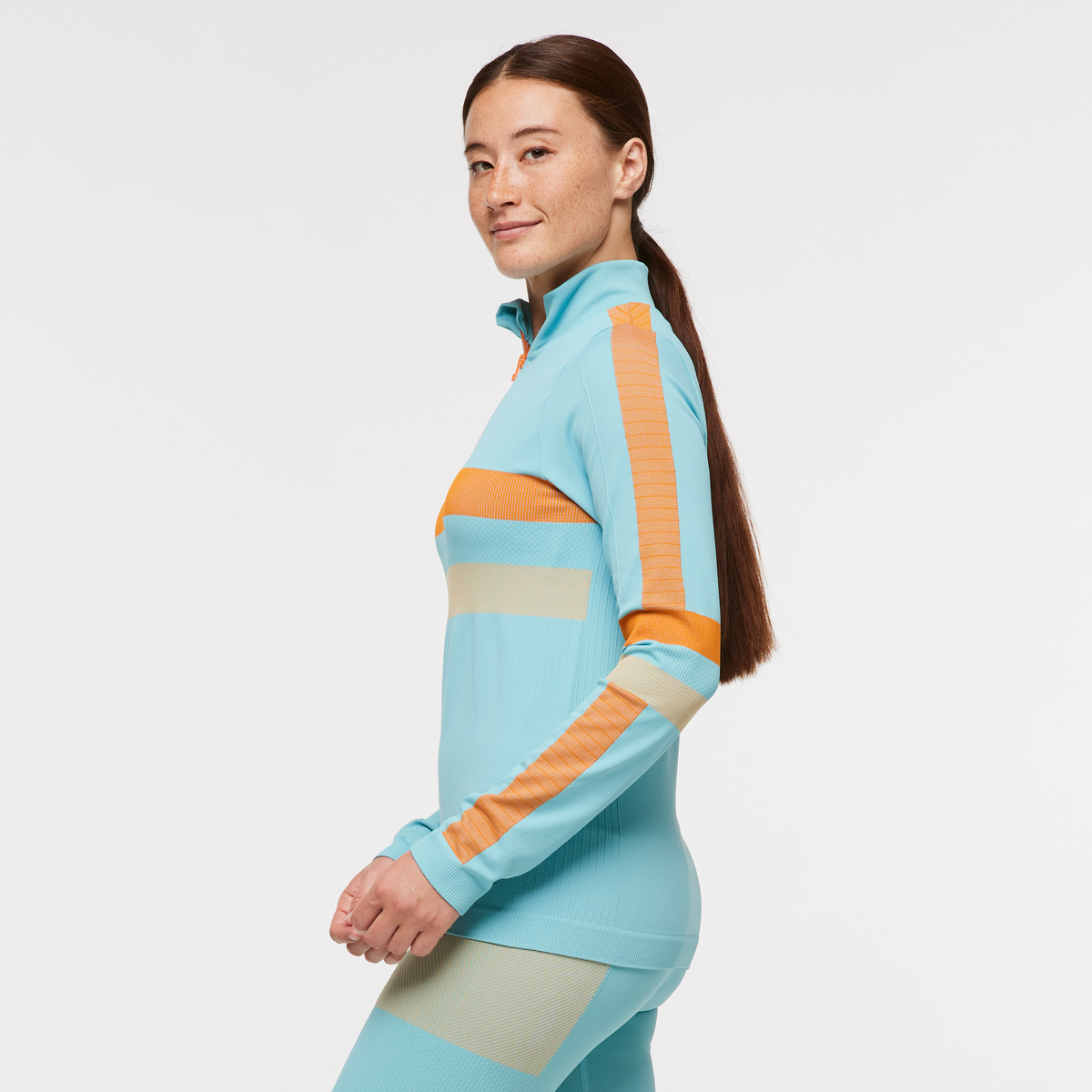 Debajo Seamless Baselayer Quarter-Zip - Women s - Soft Adventure Layer