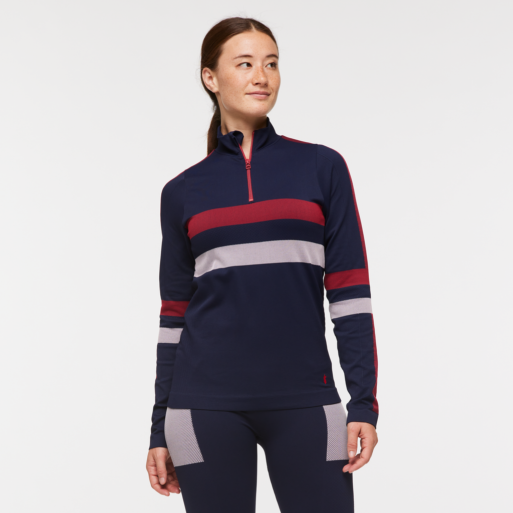 Debajo Seamless Baselayer Quarter-Zip - Women s - Soft Adventure Layer