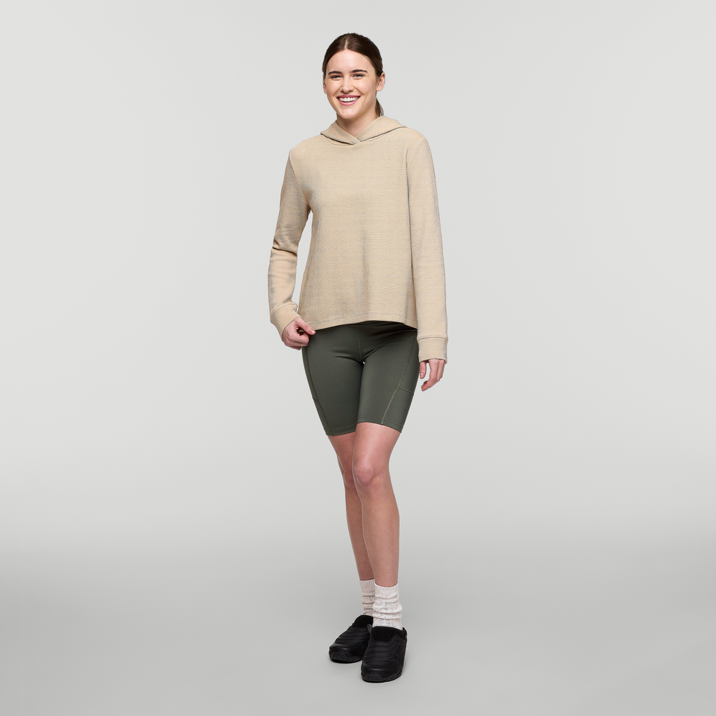 Atajo Long-Sleeve Waffle Hoodie - Women s - Casual Outdoor Style