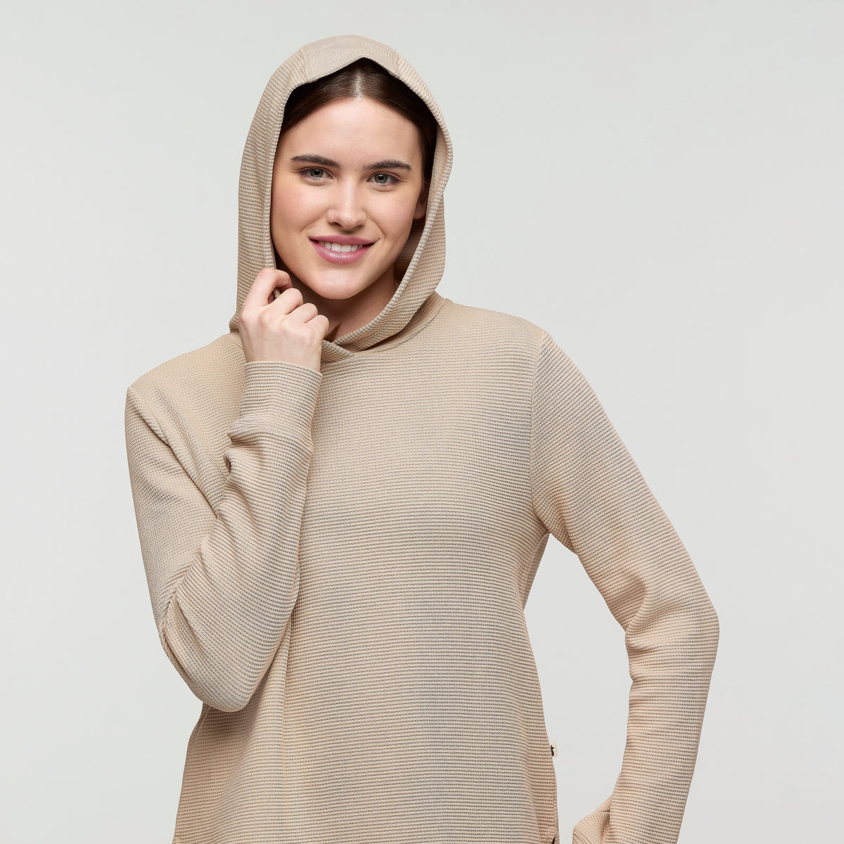 Atajo Long-Sleeve Waffle Hoodie - Women s - Casual Outdoor Style