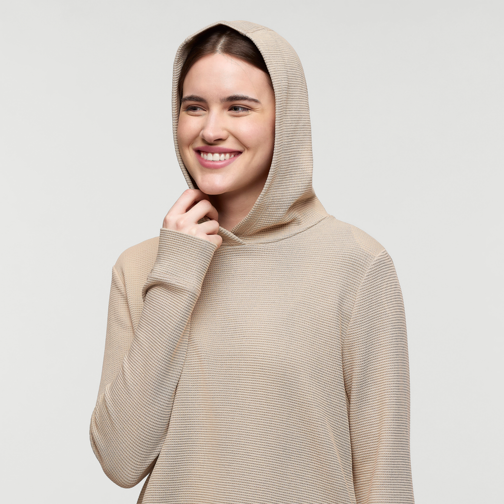 Atajo Long-Sleeve Waffle Hoodie - Women s - Casual Outdoor Style
