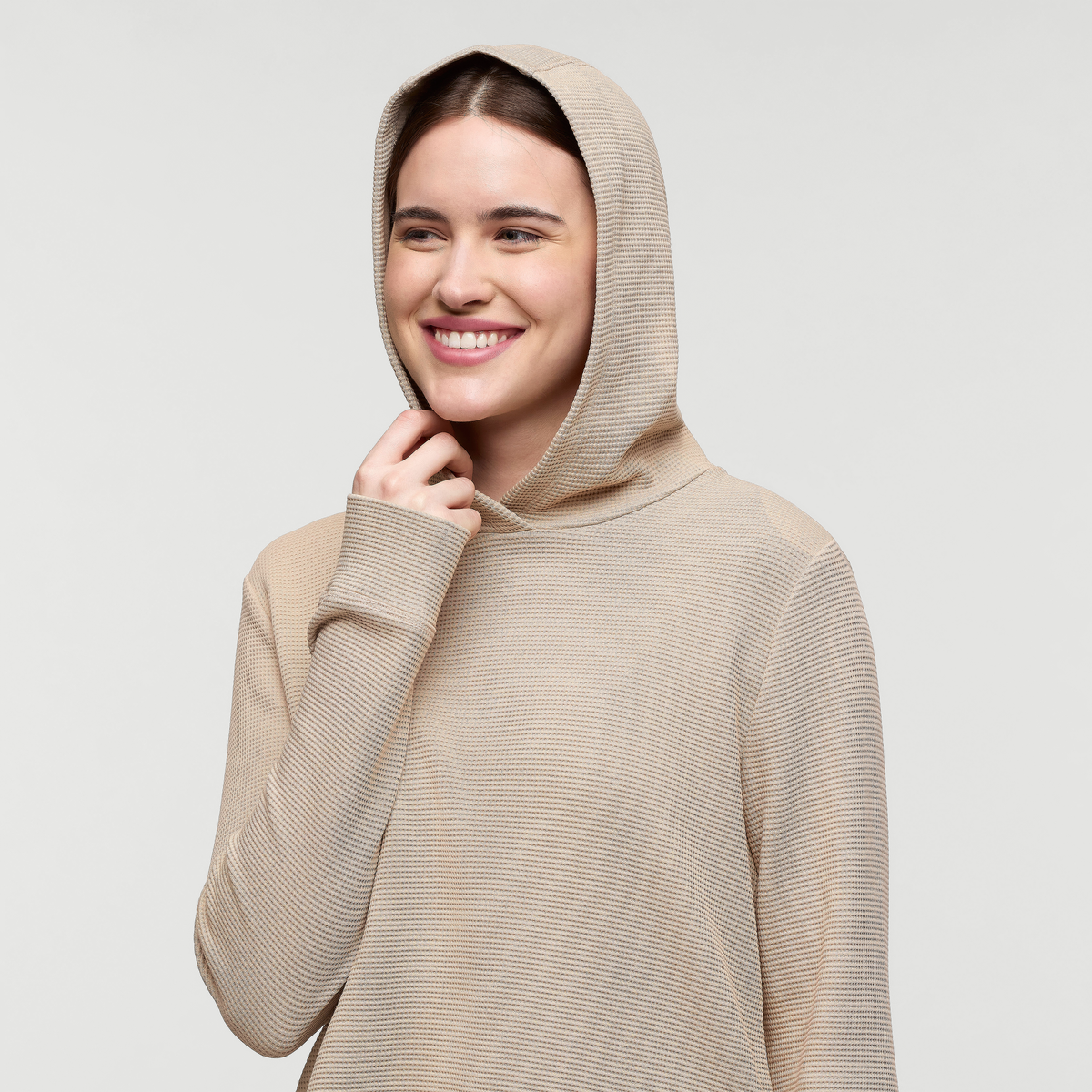 Atajo Long-Sleeve Waffle Hoodie - Women s - Casual Outdoor Style