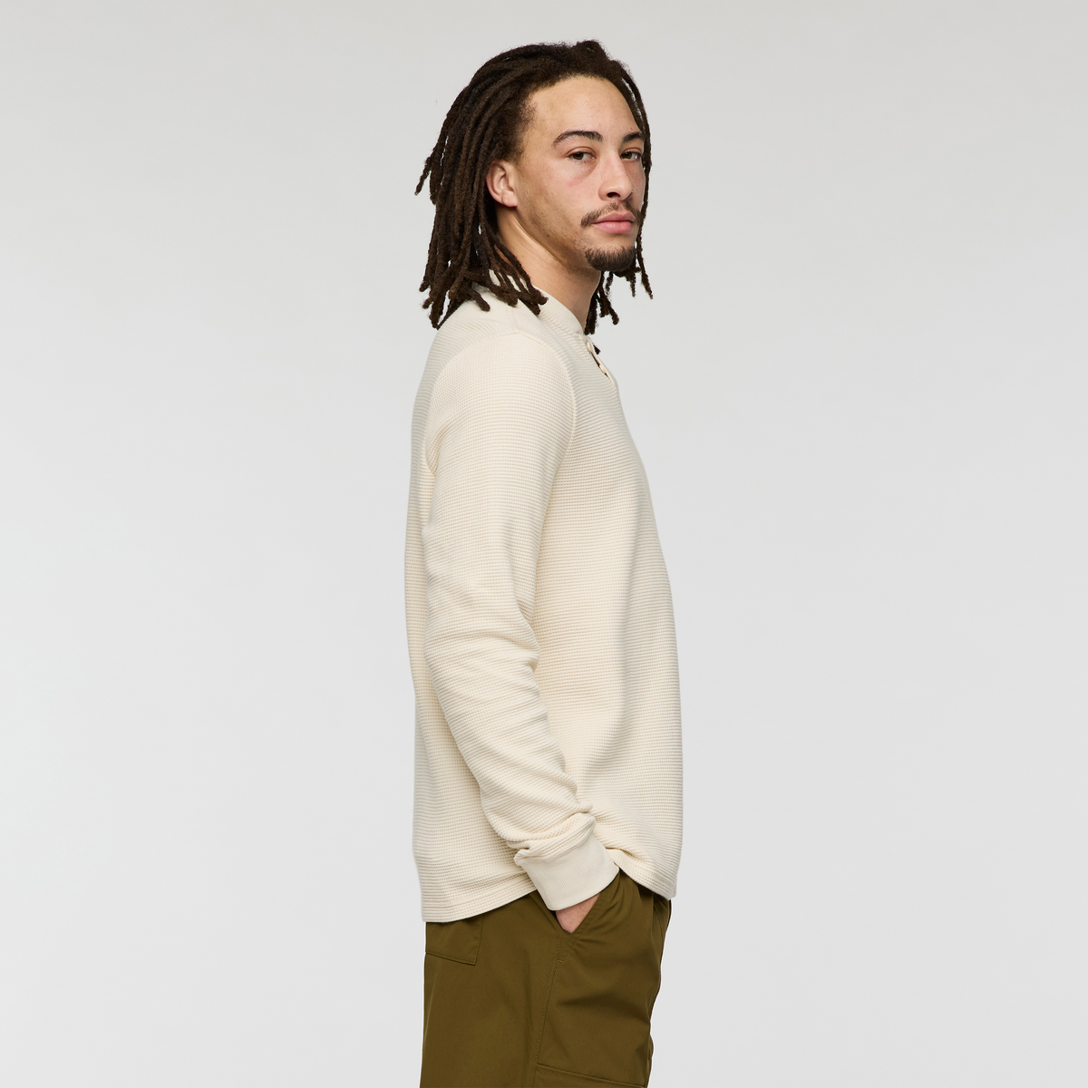 Atajo Long-Sleeve Waffle Henley - Men s - Soft Adventure Layer