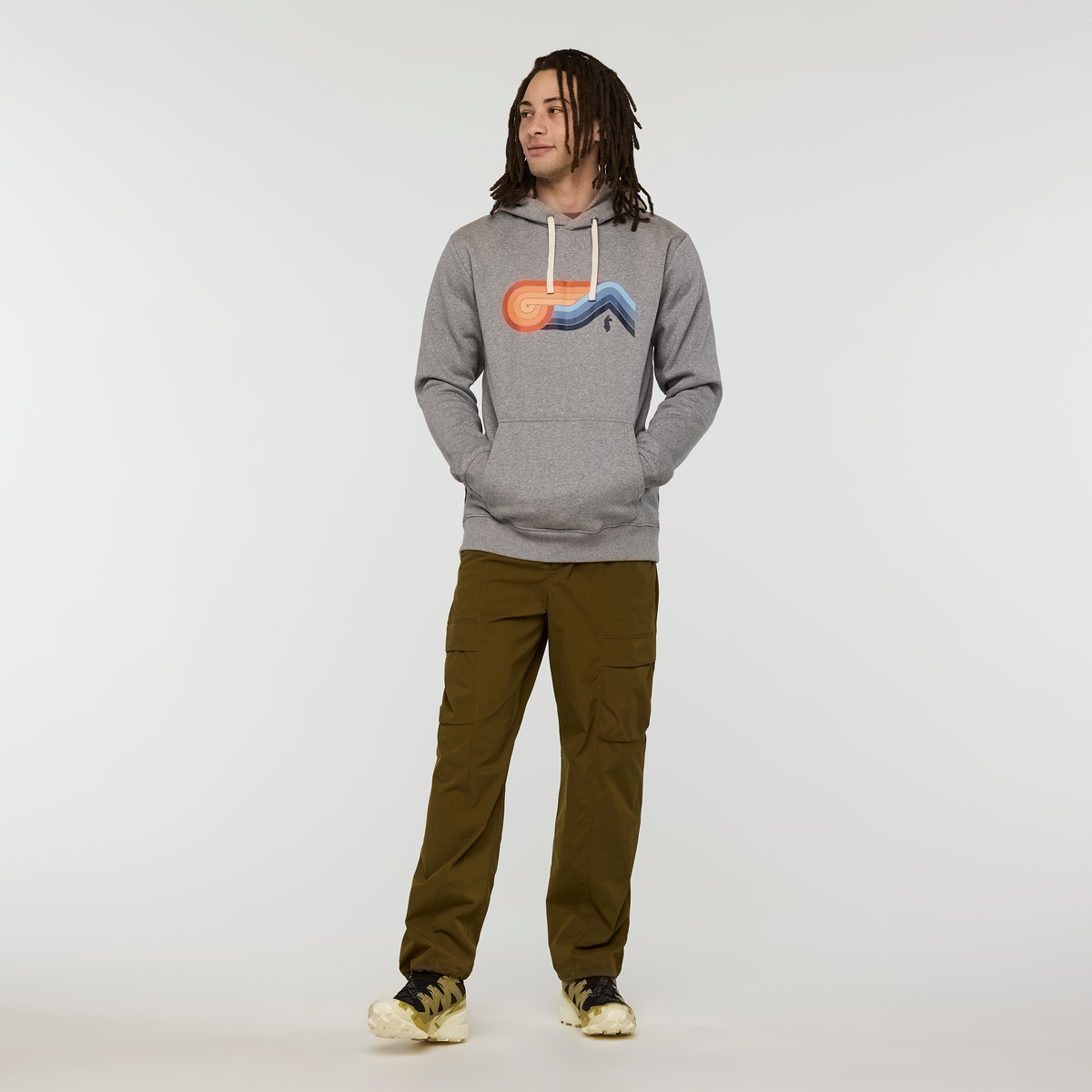 Melting Sunset Pullover Hoodie - Men s - Casual Outdoor Style