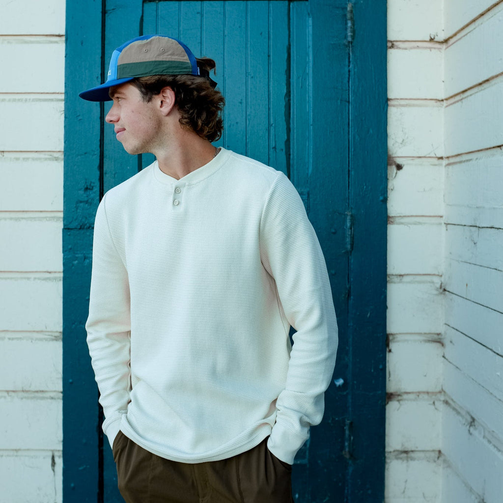 Atajo Long-Sleeve Waffle Henley - Men s - Soft Adventure Layer