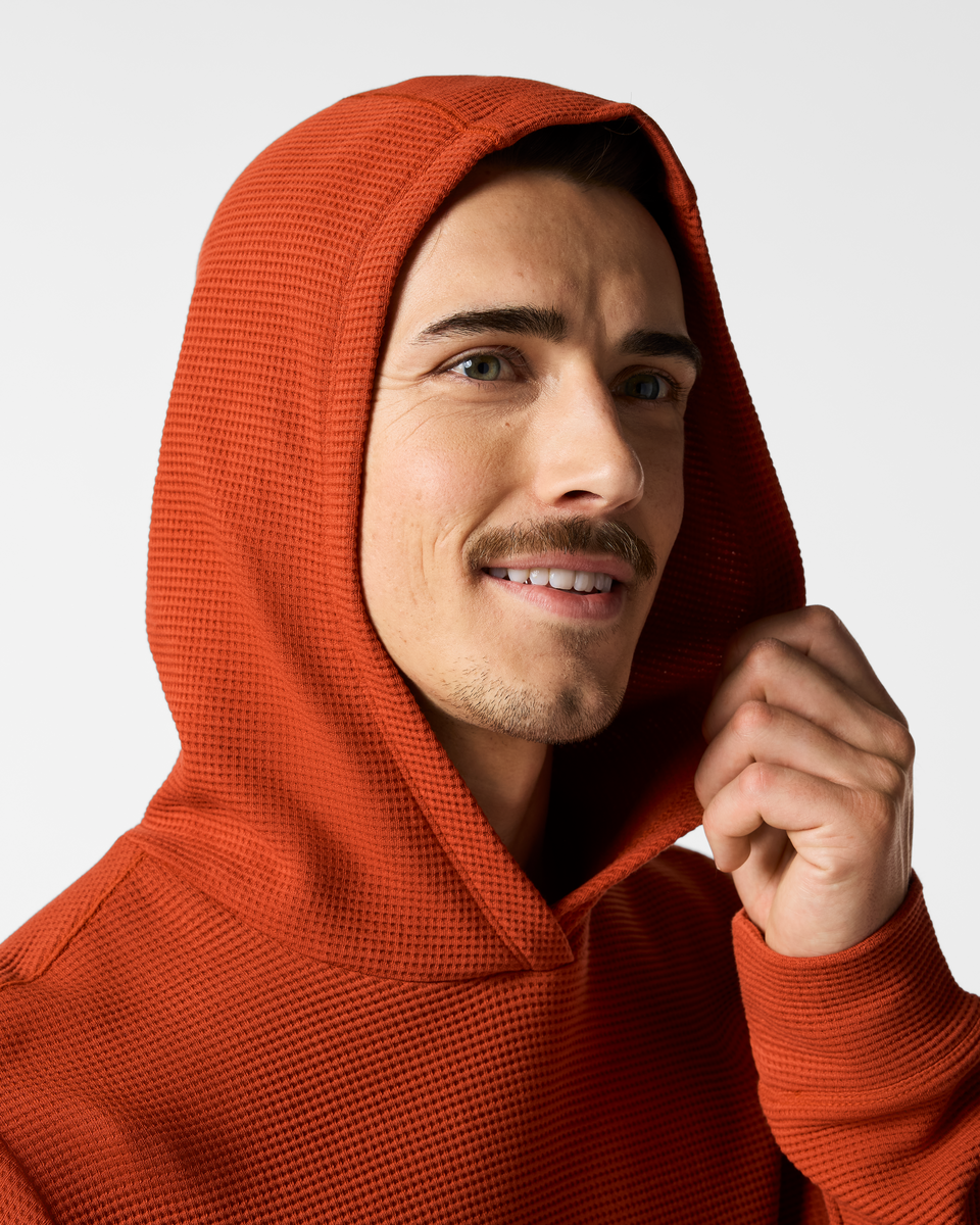 Atajo Long-Sleeve Waffle Hoodie - Men s - Casual Outdoor Style