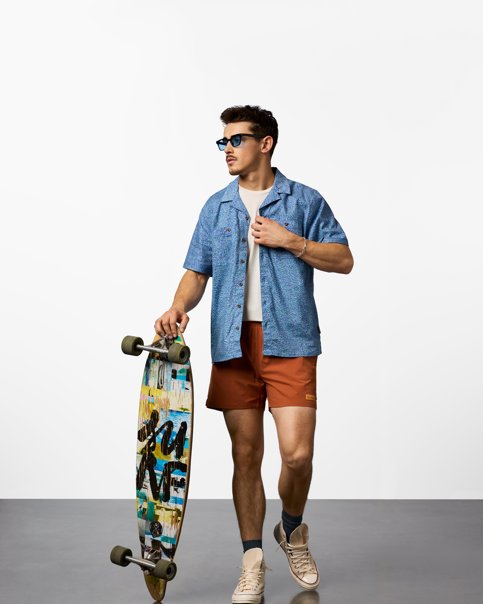 Afuera Button Up Shirt - Print - Men s - Outdoor Ready Design