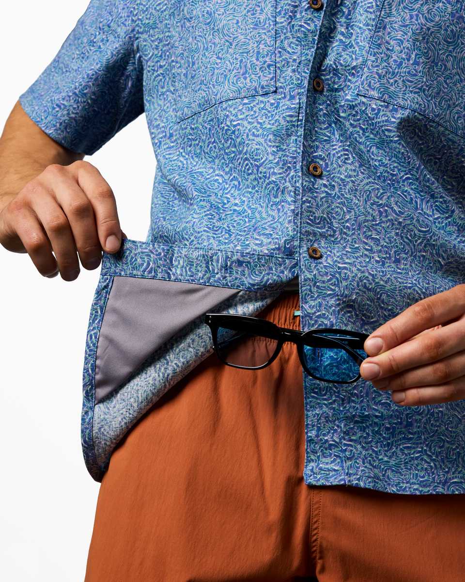 Afuera Button Up Shirt - Print - Men s - Outdoor Ready Design