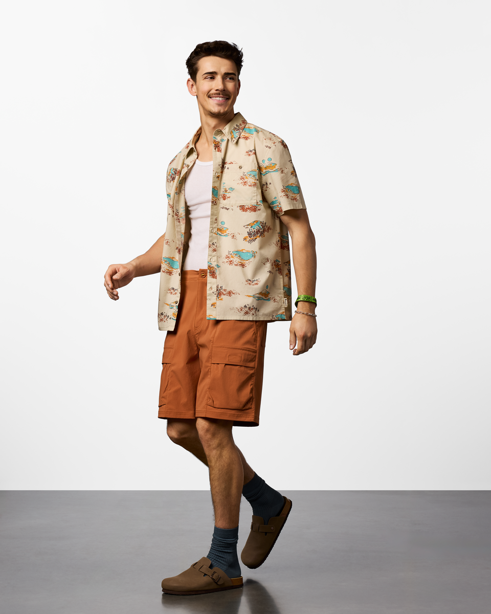 Estival Button Up Shirt - Print - Men s - Outdoor Ready Design