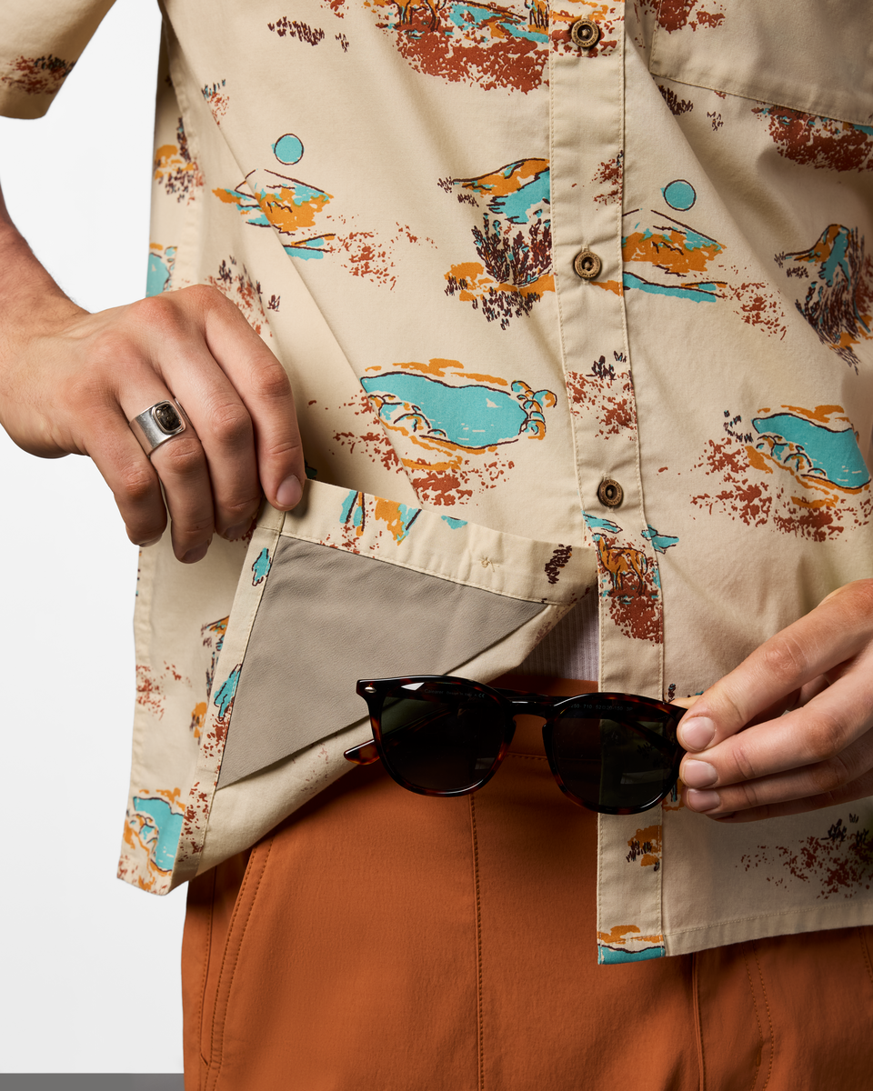 Estival Button Up Shirt - Print - Men s - Outdoor Ready Design