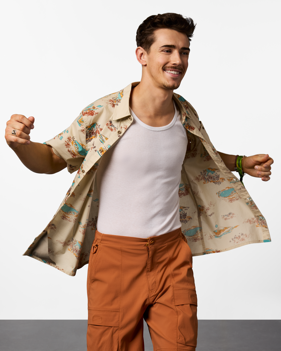 Estival Button Up Shirt - Print - Men s - Outdoor Ready Design