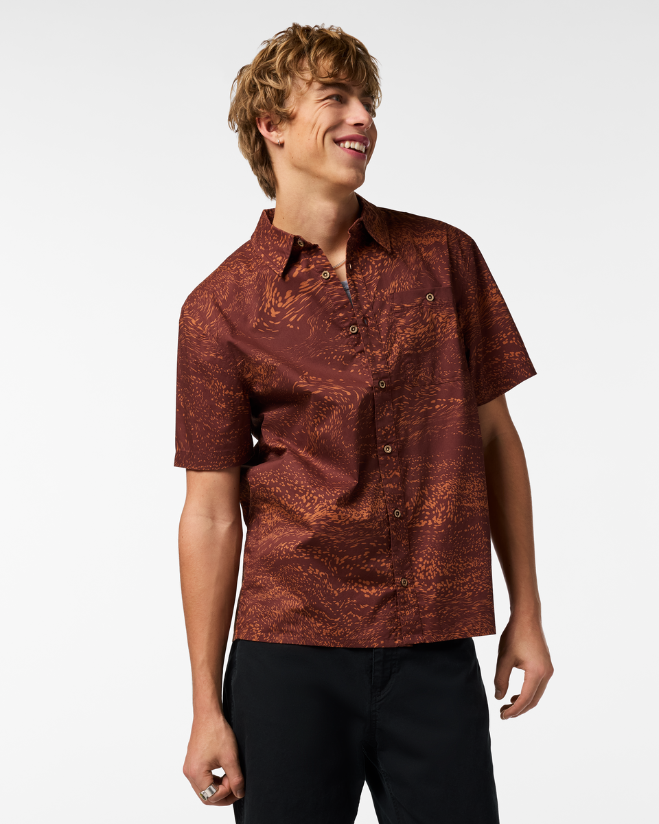 Estival Button Up Shirt - Print - Men s - Outdoor Ready Design