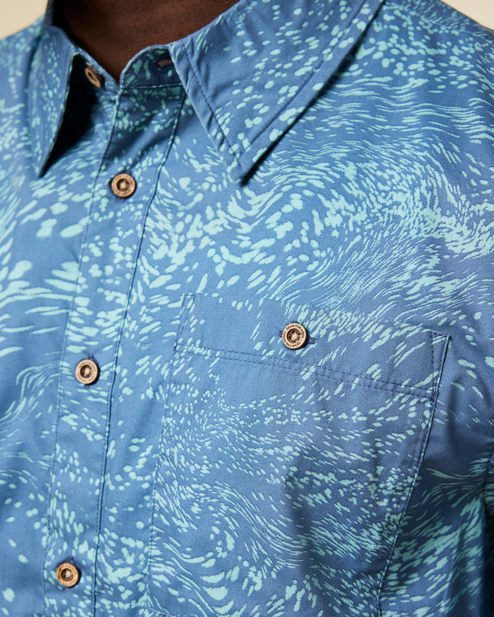 Estival Button Up Shirt - Print - Men s - Outdoor Ready Design