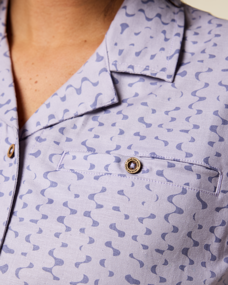 Afuera Button Up Shirt - Print - Women s - Versatile Outdoor Use