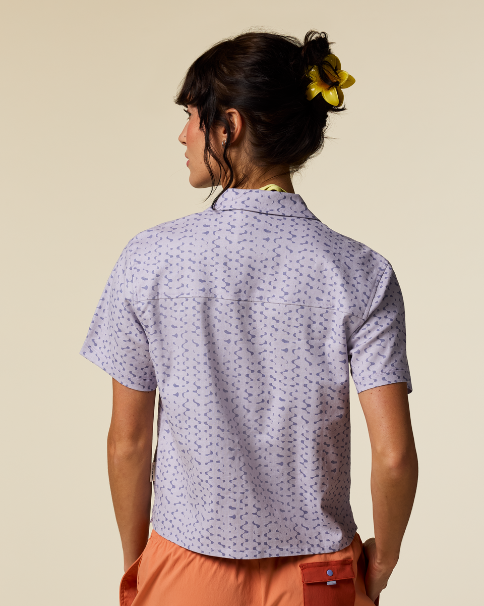 Afuera Button Up Shirt - Print - Women s - Versatile Outdoor Use