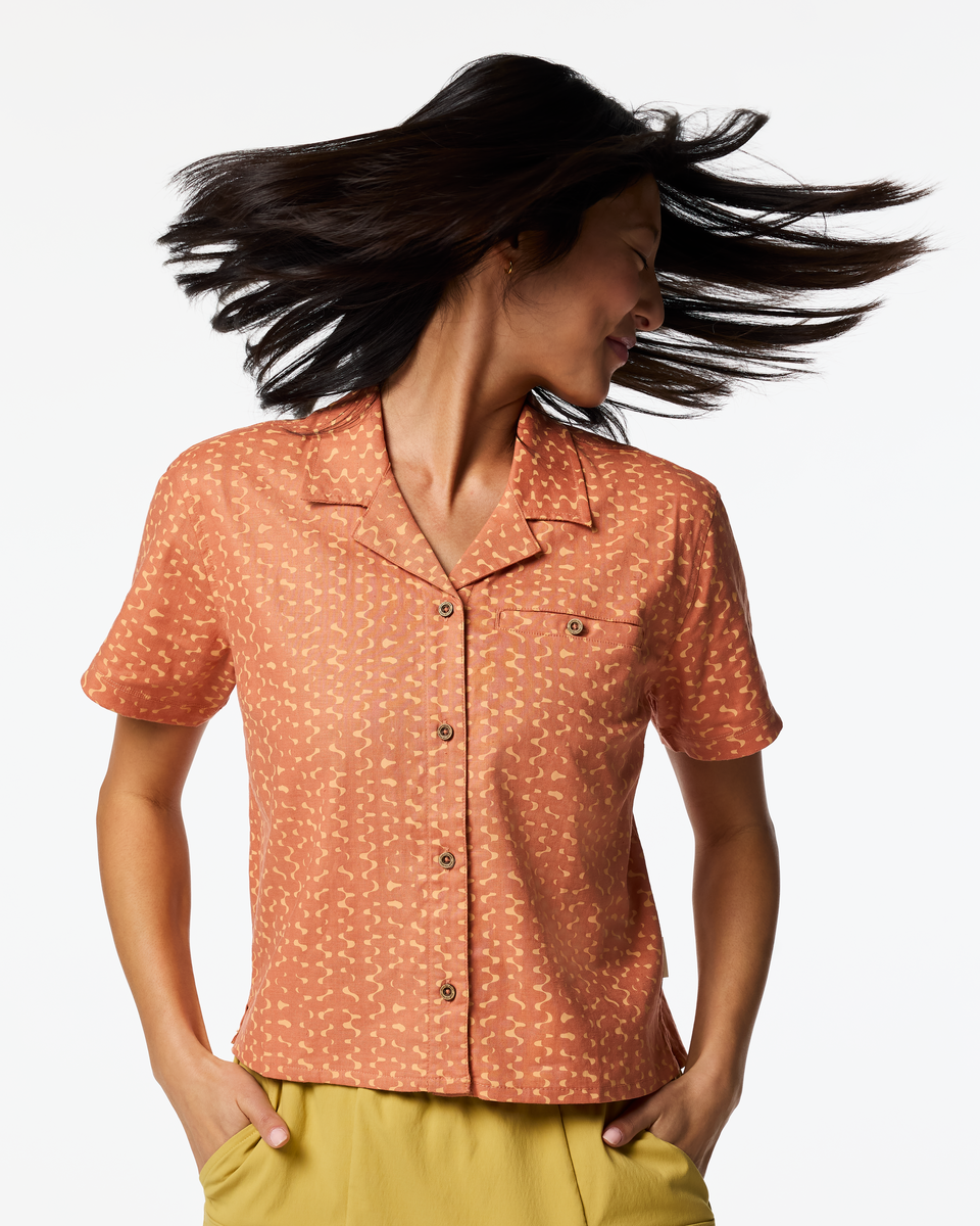 Afuera Button Up Shirt - Print - Women s - Versatile Outdoor Use