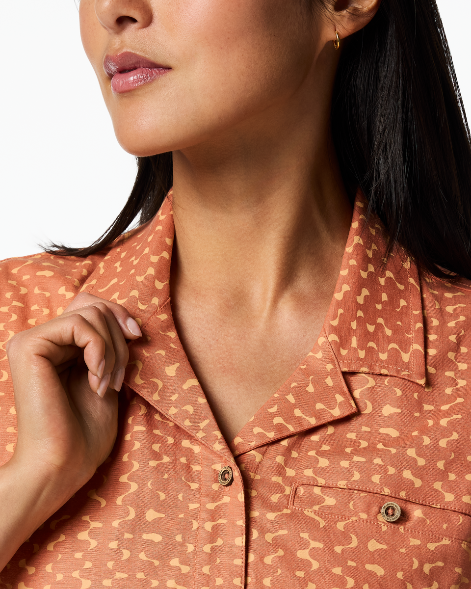 Afuera Button Up Shirt - Print - Women s - Versatile Outdoor Use