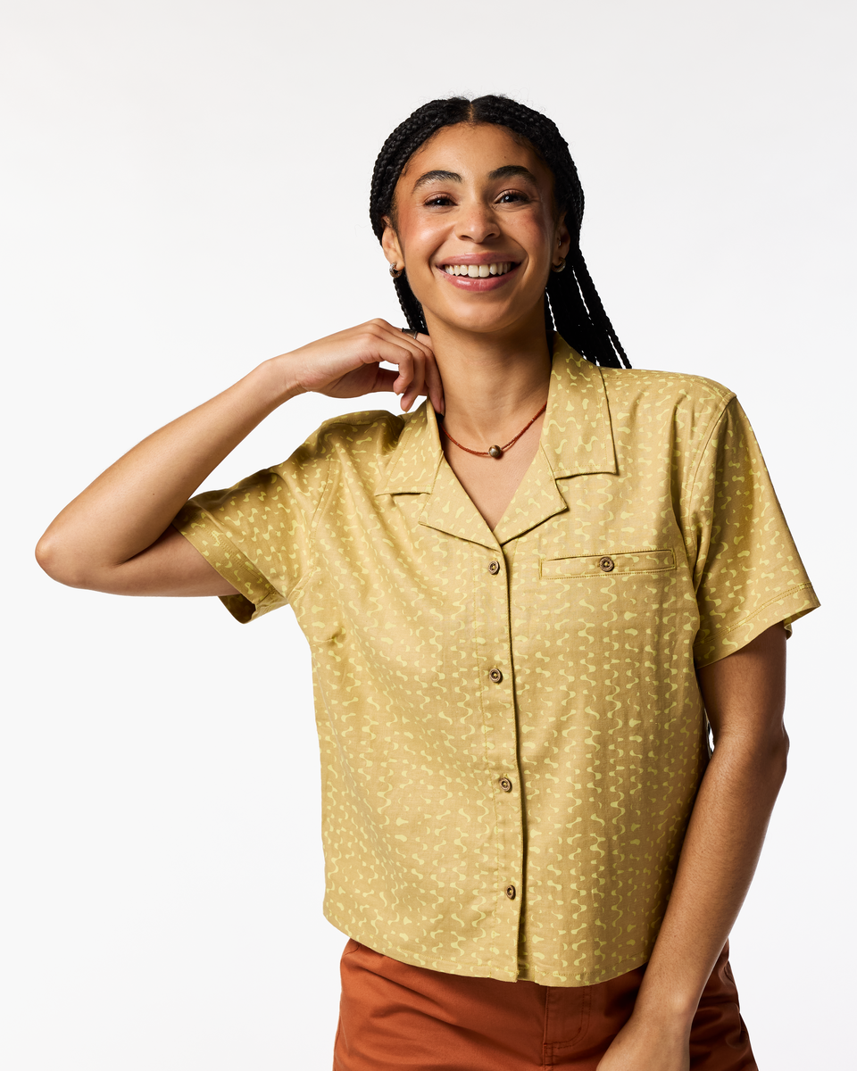 Afuera Button Up Shirt - Print - Women s - Versatile Outdoor Use