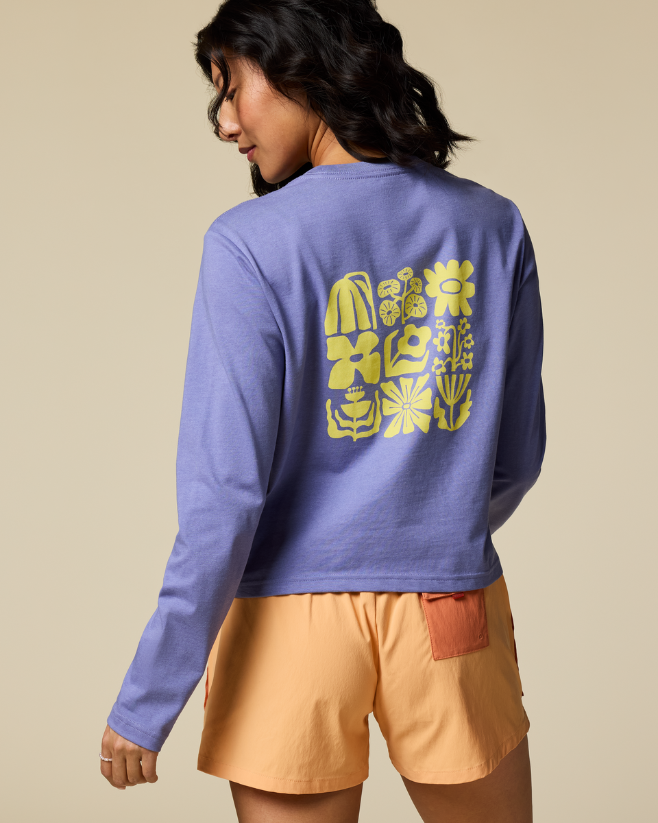 Flower Patch Long-Sleeve T-Shirt - Women s - Comfortable Everyday Wear