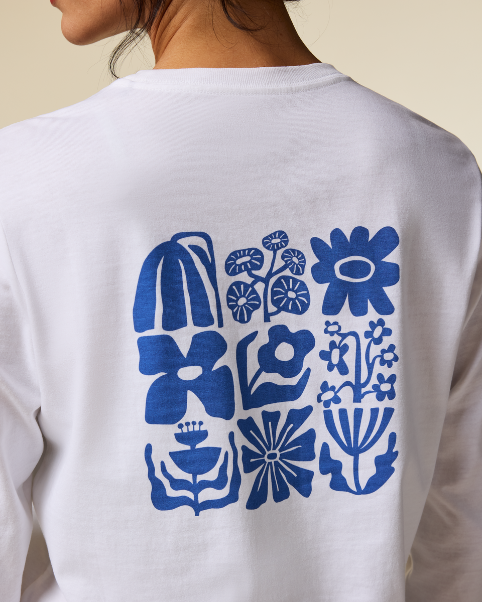 Flower Patch Long-Sleeve T-Shirt - Women s - Comfortable Everyday Wear